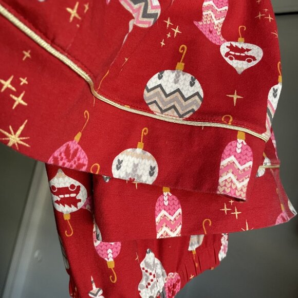 BedHead Flannel NWOT Holiday Bell Ornaments Print Pajama Lounge Pants Size M Red - Picture 5 of 9